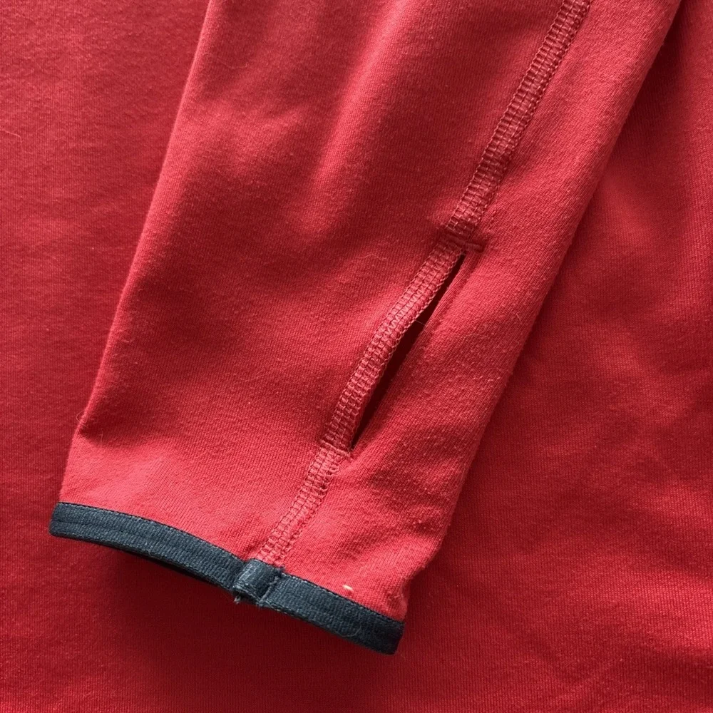 Nike Dri-Fit Pullover Womens Medium Red Long Sleeve Half Zip Running Top - Picture 5 of 10